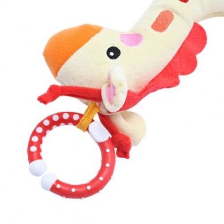 COLORFUL INFANT CARTOON ANIMAL SHAPE RATTLE TOY HANGING BED BELL (COLORMIX)