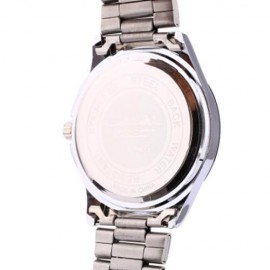 KALBOR 6013 BUSINESS MALE QUARTZ WATCH RHINESTONE DIAL WRISTBAND (BLACK)