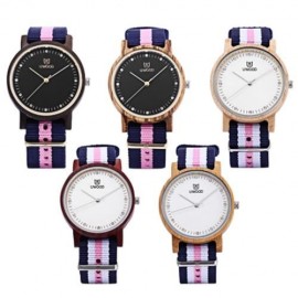 UWOOD UW - 1006 FEMALE WOODEN QUARTZ WATCH JAPAN MOVT ARTIFICIAL DIAMOND DIAL WRISTWATCH (