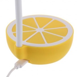 USB RECHARGEABLE TOUCH SENSOR LEMON DESK LAMP LED DIMMING NIGHT LIGHT (YELLOW)