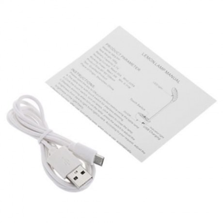 USB RECHARGEABLE TOUCH SENSOR LEMON DESK LAMP LED DIMMING NIGHT LIGHT (PINK)