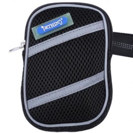 PETHING NYLON HANDS-FREE WAIST BAG OUTDOOR WITH PET DOG LEAD LEASH (BLACK)