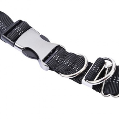 PETHING NYLON HANDS-FREE WAIST BAG OUTDOOR WITH PET DOG LEAD LEASH (BLACK)