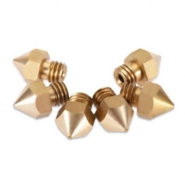 ANET 6PCS THERMOSTABLE 3D PRINTER PART EXTRUDER BRASS NOZZLE HEAD (COPPER COLOR)