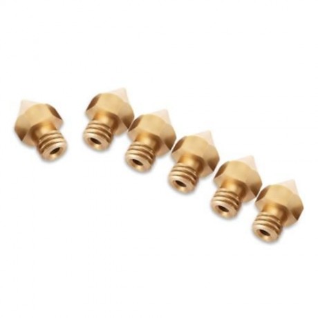 ANET 6PCS THERMOSTABLE 3D PRINTER PART EXTRUDER BRASS NOZZLE HEAD (COPPER COLOR)