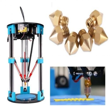 ANET 6PCS THERMOSTABLE 3D PRINTER PART EXTRUDER BRASS NOZZLE HEAD (COPPER COLOR)