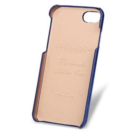TOMKAS OIL WAX BACK CASE CARD SLOT DESIGN FOR IPHONE 7 (BLUE)