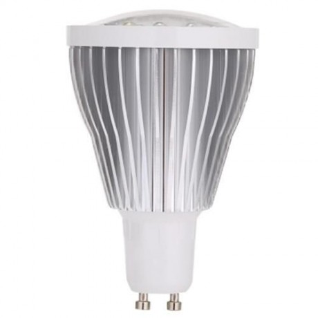 GU10 AC 85 - 265V 12W LED GROW LIGHT WITH 12 LEDS (SILVER)