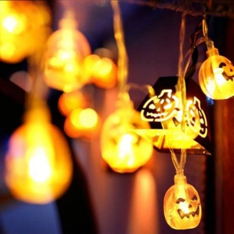 20-LED PUMPKIN LIGHT STRING CHAINS 2M DECORATION LIGHTING STRIP FOR CHRISTMAS HALLOWMAS (O