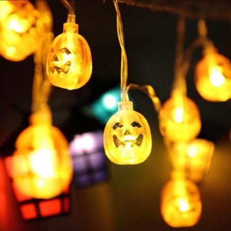 20-LED PUMPKIN LIGHT STRING CHAINS 2M DECORATION LIGHTING STRIP FOR CHRISTMAS HALLOWMAS (O