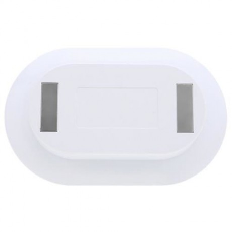 WHITE PLATE LED HUMAN BODY INDUCTION NIGHT LIGHT MOTION SENSOR BEDROOM LAMP (WHITE)