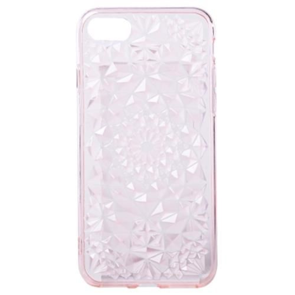 ULTRA SLIM ANTI-SCRATCH SOFT TPU RHOMBUS PATTERN CASE FOR IPHONE 7 (PINK)