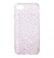 ULTRA SLIM ANTI-SCRATCH SOFT TPU RHOMBUS PATTERN CASE FOR IPHONE 7 (PINK)