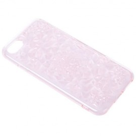 ULTRA SLIM ANTI-SCRATCH SOFT TPU RHOMBUS PATTERN CASE FOR IPHONE 7 (PINK)
