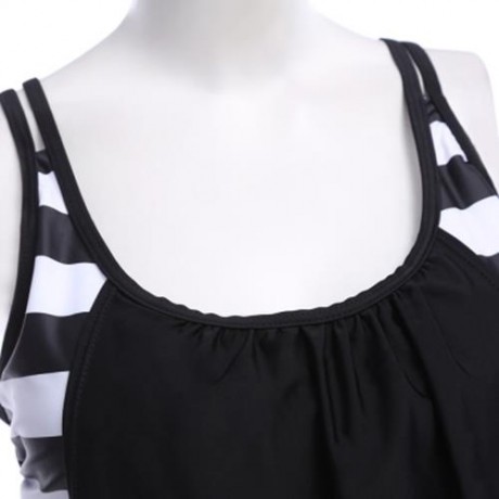 SEXY WIRELESS BIKINI STRIPE PRINT SWIMMING SUIT (STRIPE)