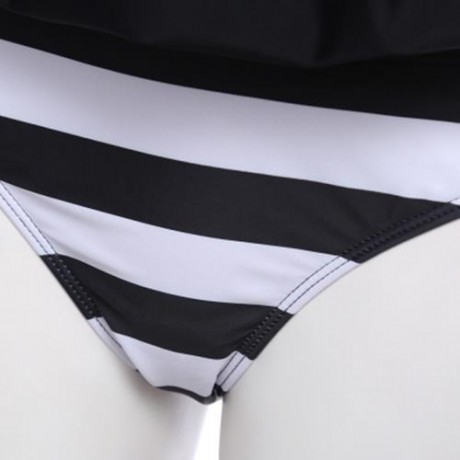 SEXY WIRELESS BIKINI STRIPE PRINT SWIMMING SUIT (STRIPE)