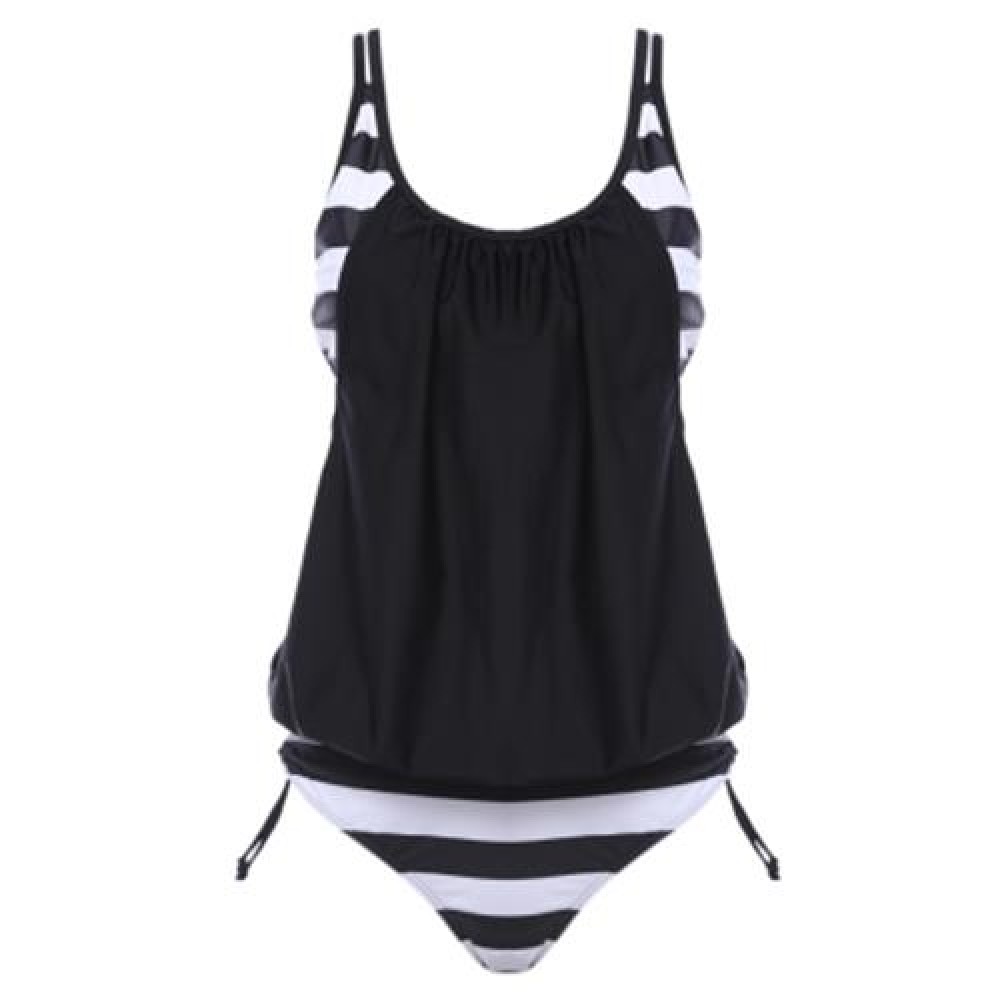 SEXY WIRELESS BIKINI STRIPE PRINT SWIMMING SUIT (STRIPE)