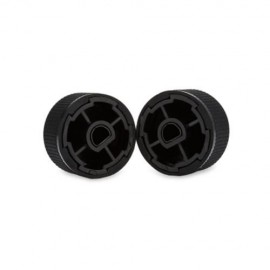 PAIR OF AUTOMOTIVE RADIO AUDIO CONTROL KNOB FOR CHEVROLET STYLISH CHROME RING