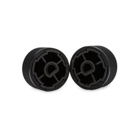 PAIR OF AUTOMOTIVE RADIO AUDIO CONTROL KNOB FOR CHEVROLET STYLISH CHROME RING