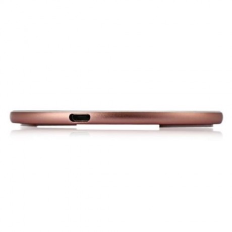 UNIVERSAL PORTABLE QI WIRELESS CHARGER PC FROSTED PANEL ROUND SHAPE (PINK CHAMPAGNE)