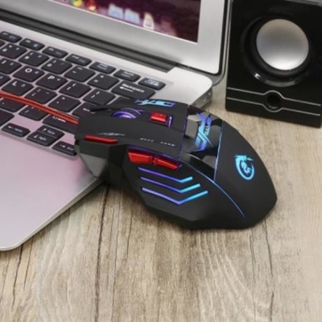 HXSJ H100 3200DPI WIRED OPTICAL GAME MOUSE WITH EXCHANGED MODE BREATHING LIGHT (BLACK)