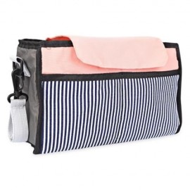 CONVENIENT CHILD CART LARGE STORAGE MOTHER BAG (PINK)