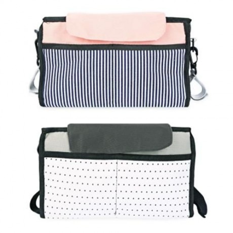 CONVENIENT CHILD CART LARGE STORAGE MOTHER BAG (PINK)