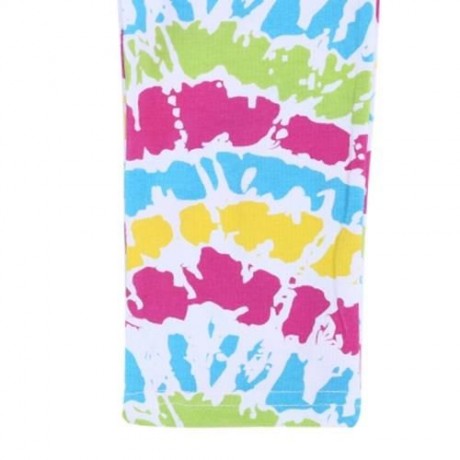 INFANT BABY GIRL CHILD PRINT ELASTIC LONG PANTS LEGGINGS (WAVE PATTERN)