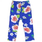 INFANT BABY GIRL CHILD PRINT ELASTIC LONG PANTS LEGGINGS (BLUE)