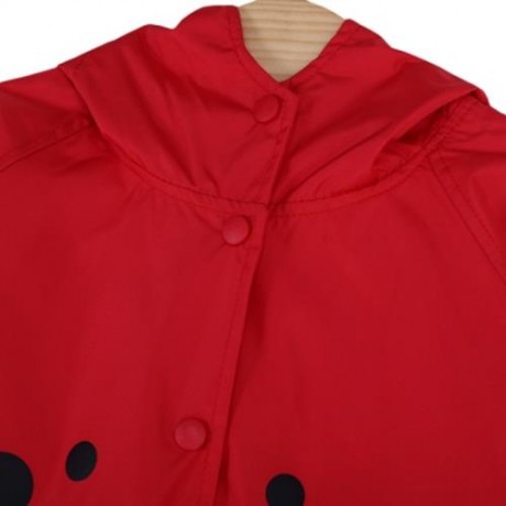 CHILD GIRL CUTE CARTOON ANIMAL DOT PRINT JACKET HOODED LONG SLEEVE SNAP FASTENER POCKET DE
