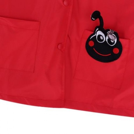 CHILD GIRL CUTE CARTOON ANIMAL DOT PRINT JACKET HOODED LONG SLEEVE SNAP FASTENER POCKET DE