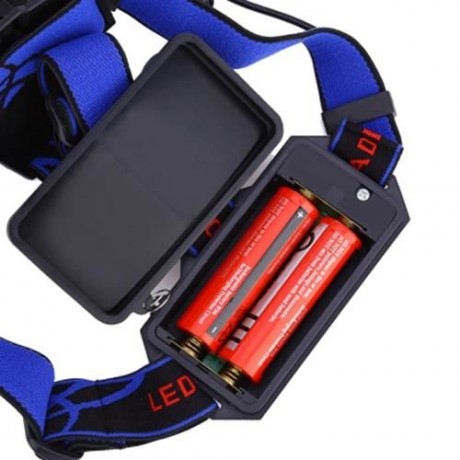 DC 5V 30W 2000LM 3 MODES RECHARGEABLE LED DUAL HEADLAMP ZOOMING LIGHT (BLACK)