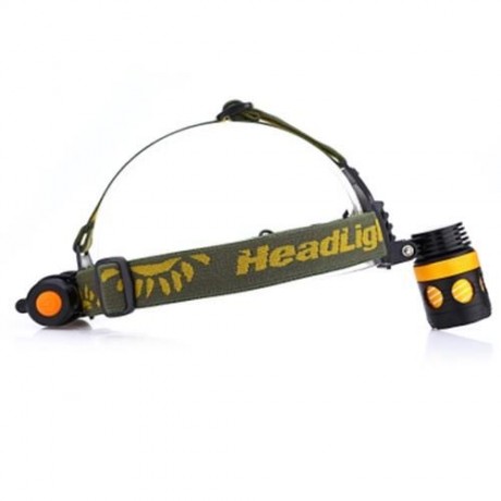 DC 5V 20W 2000LM 3 MODES RECHARGEABLE LED FOCUS HEADLAMP FISHING LIGHT (BLACK AND ROSE GOL