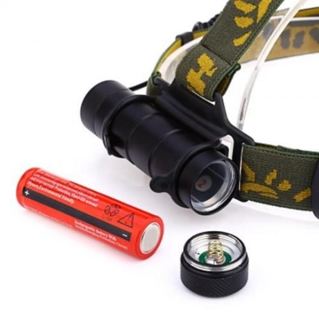 DC 5V 20W 2000LM 3 MODES RECHARGEABLE LED FOCUS HEADLAMP FISHING LIGHT (BLACK AND ROSE GOL