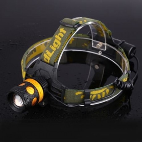 DC 5V 20W 2000LM 3 MODES RECHARGEABLE LED FOCUS HEADLAMP FISHING LIGHT (BLACK AND ROSE GOL
