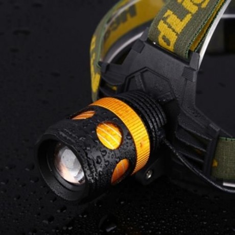 DC 5V 20W 2000LM 3 MODES RECHARGEABLE LED FOCUS HEADLAMP FISHING LIGHT (BLACK AND ROSE GOL
