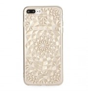 ULTRA SLIM ANTI-SCRATCH SOFT TPU RHOMBUS PATTERN CASE FOR IPHONE 7 PLUS (YELLOW)