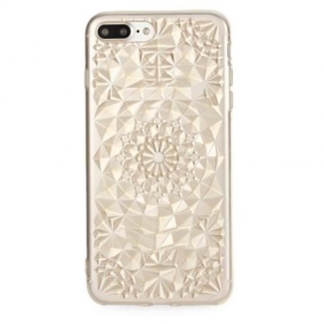 ULTRA SLIM ANTI-SCRATCH SOFT TPU RHOMBUS PATTERN CASE FOR IPHONE 7 PLUS (YELLOW)