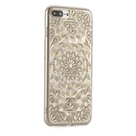 ULTRA SLIM ANTI-SCRATCH SOFT TPU RHOMBUS PATTERN CASE FOR IPHONE 7 PLUS (YELLOW)