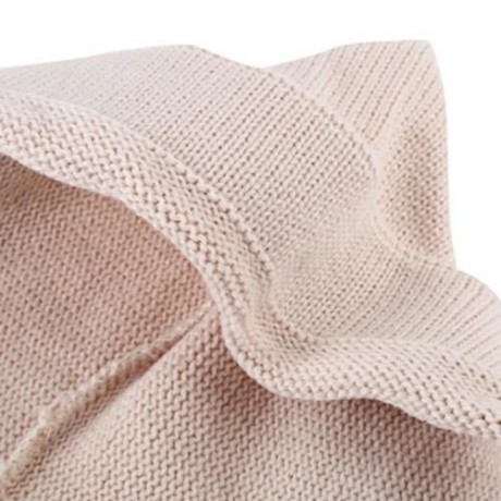 LOVELY PURE COLOR TIE EAR BABY KNITTED BABY HAT (BEIGE)