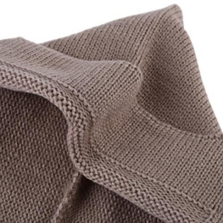 LOVELY PURE COLOR TIE EAR BABY KNITTED BABY HAT (COFFEE)