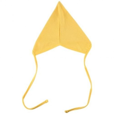 PRETTY PURE COLOR SMALL LACE-UP BABY HAT (YELLOW)