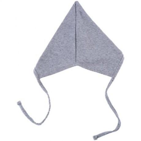 PRETTY PURE COLOR SMALL LACE-UP BABY HAT (LIGHT GRAY)