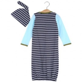 TRENDY ROUND COLLAR LONG SLEEVE STRIPED ROMPER WITH HAT FOR CHILDREN (GRAY)