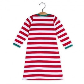 SWEET ROUND COLLAR STRIPED COLOR BLOCK LONG SLEEVE T-SHIRT FOR BABIES (RED)