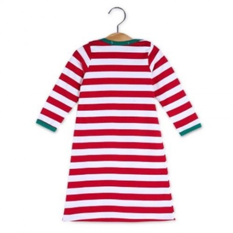 SWEET ROUND COLLAR STRIPED COLOR BLOCK LONG SLEEVE T-SHIRT FOR BABIES (RED)