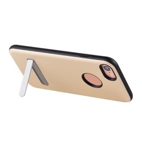 HOCO CREATIVE PU LEATHER COVER CASE WITH METAL MAGNET STAND FOR IPHONE 7 4.7 INCH (GOLDEN)