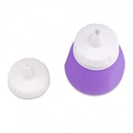 MINI SILICONE CAKE ICING PIPING POT NOZZLE SET PASTRY TOOL (WHITE AND PURPLE)