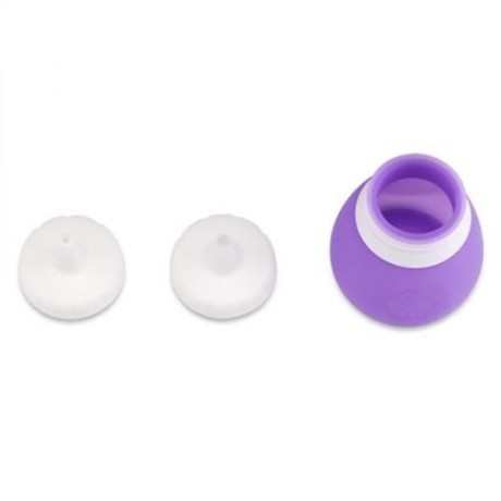 MINI SILICONE CAKE ICING PIPING POT NOZZLE SET PASTRY TOOL (WHITE AND PURPLE)