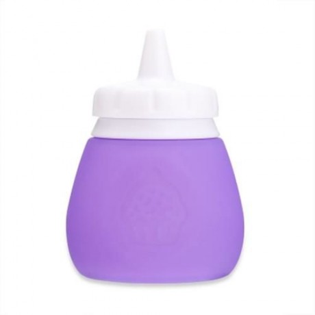 MINI SILICONE CAKE ICING PIPING POT NOZZLE SET PASTRY TOOL (WHITE AND PURPLE)